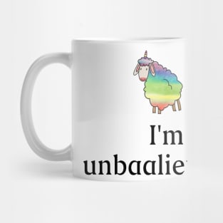 Incredible rainbow unicorn sheep. What does the sheep say? Baa! Shirt and accessory gift idea Mug